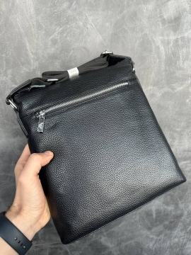 Мужская брендовая кожаная сумка Armani через плечо S-98