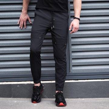 Летние черные мужские стильные штаны Б-618