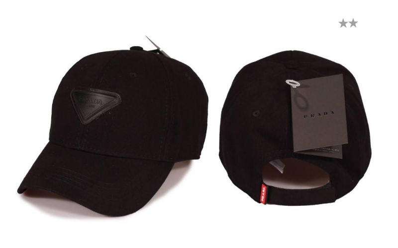 Брендовая мужская черная кепка Prada К-92