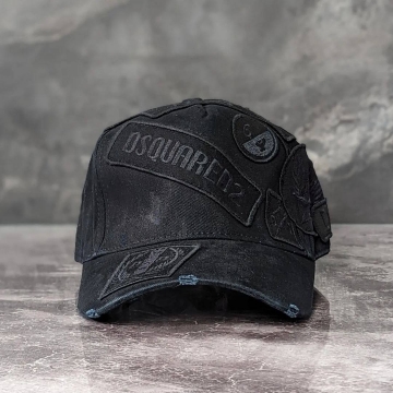 Черная модная кепка Dsquared К-112