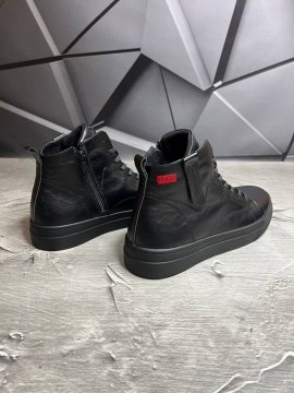 Зимние ботинки Boss из высококачественной натуральной плотной кожи Т-858