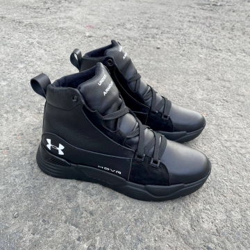 Модні чоловічі зимові шкіряні кросівки Under Armour Т-862