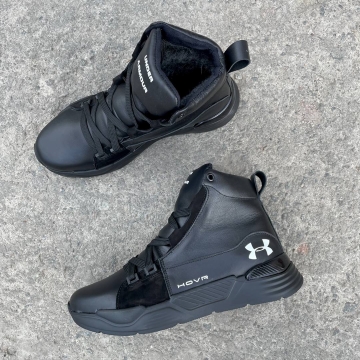 Модні чоловічі зимові шкіряні кросівки Under Armour Т-862