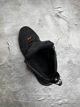 Черные мужские зимние ботинки Under armour из матовой кожи Т-884