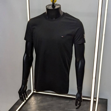 Чорна однотонна футболка Tommy Ф-1302