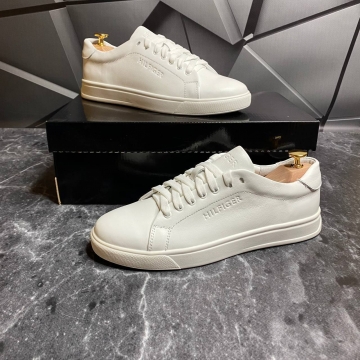 Белые кожаные кеды Tommy Т-923