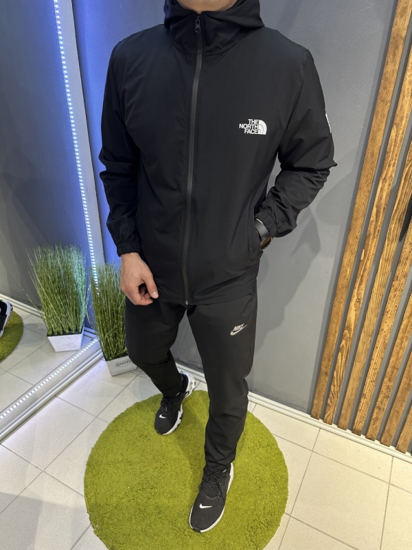 Черная легкая мужская ветровка North face К-1284