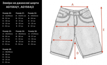 Сині джинсові молодіжні шорти на резинці С-597