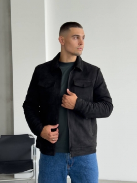 Замшевая стильная легкая курточка на весну-осень К-1459