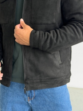 Замшевая стильная легкая курточка на весну-осень К-1459