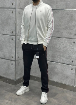 Стильный брендовый спортивный костюм Tommy с кофтой на молнии К-951