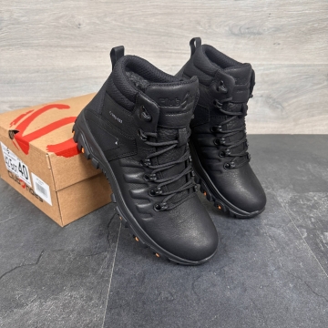 Мужские теплые кожаные зимние ботинки Club Shoes Т-1013