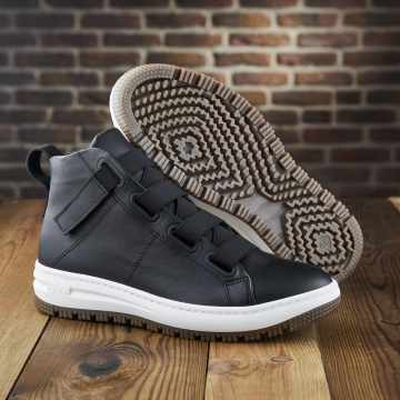 Мужские зимние стильные ботинки из натуральной итальянской кожи и меха Gross на резинке Т-2990