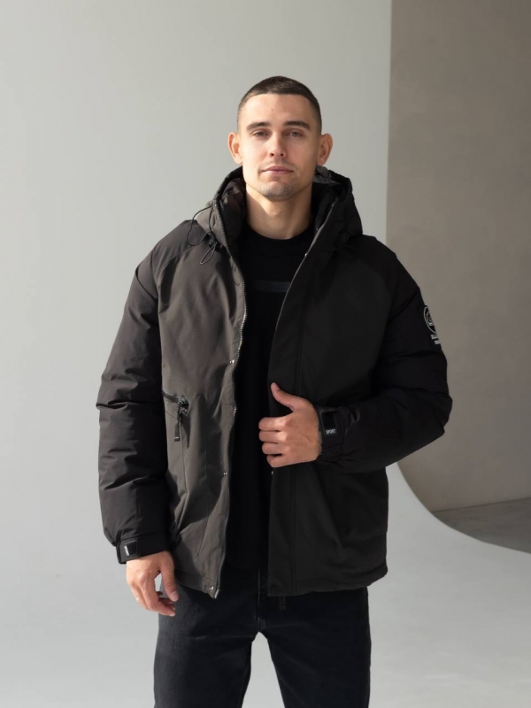 Чоловіча куртка Madiss на зиму з капюшоном вільного крою К-1541