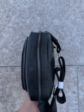 Мужская брендовая кожаная сумка Armani через плечо S-111