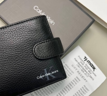 Черный мужской небольшой кошелек СК из натуральной кожи К-137