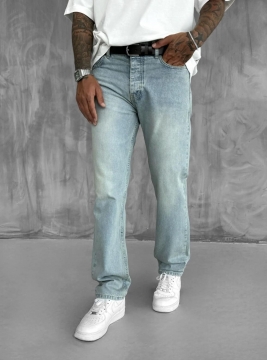 Светло голубые мужские модные джинсы Baggy Д-860