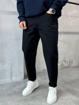 Мужские черные джинсы мом Д-861