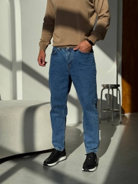 Темно синие мужские турецкие джинси МОМ Д-865