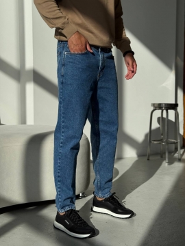 Темно синие мужские турецкие джинси МОМ Д-865