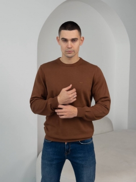 Легкий мужской турецкий свитер в коричневом оттенке Т-1361