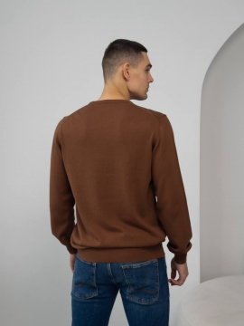 Легкий мужской турецкий свитер в коричневом оттенке Т-1361