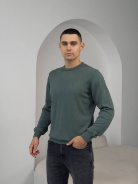 Стильный мужской легкий свитер в зеленом оттенке Т-1360