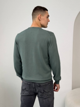 Стильный мужской легкий свитер в зеленом оттенке Т-1360