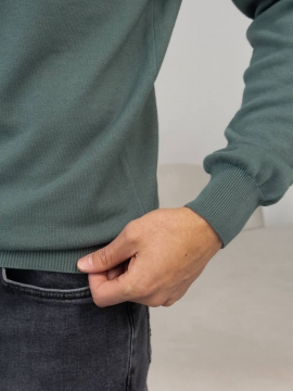 Стильный мужской легкий свитер в зеленом оттенке Т-1360