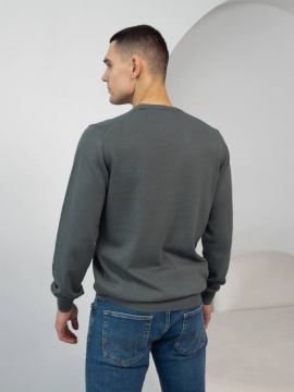 Темно серый мужской легкий весенний свитер Т-1362