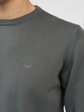 Темно серый мужской легкий весенний свитер Т-1362