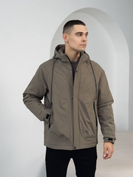 Мужская куртка в оттенке хаки на весну осень К-1553
