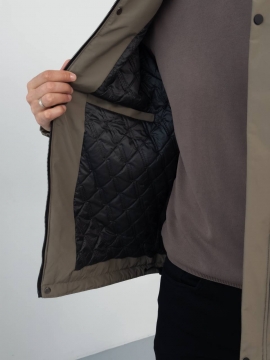 Мужская куртка в оттенке хаки на весну осень К-1553