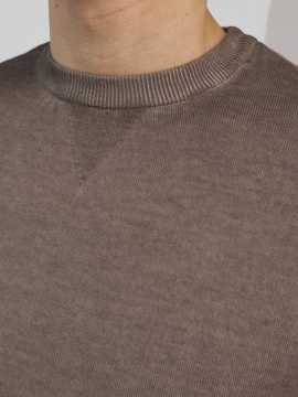 Трикотажная мужская футболка в светло коричневом оттенке Ф-1519