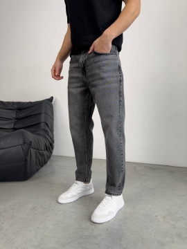 Джинси чоловічі темно-сірі slim crop Д-871