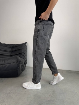 Джинси чоловічі темно-сірі slim crop Д-871