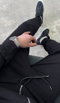 Демисезонный мужской костюм черный лакоста на молнии К-991