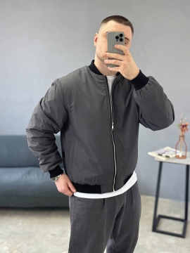 Бомбер мужской оверсайз в цвете графит К-1596