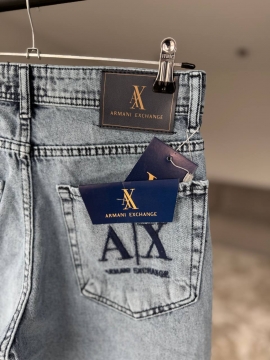 Голубые мужские брендовые джинсовые шорты С-706