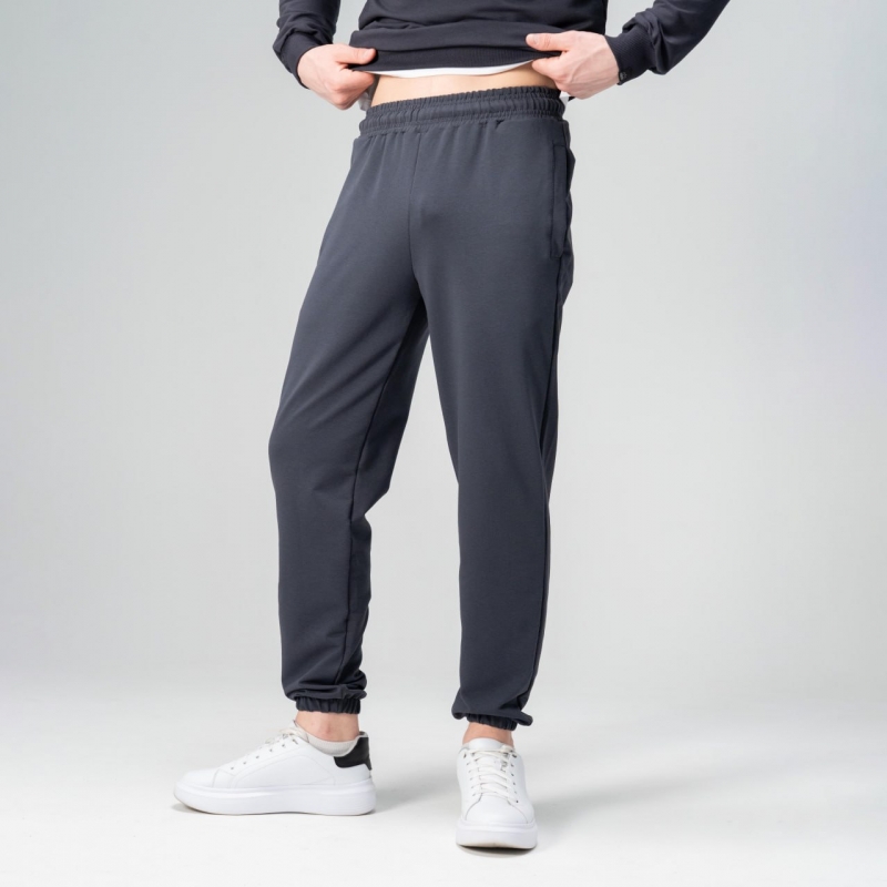 Чоловічі спортивні штани джогери у кольорі графіт Б-708