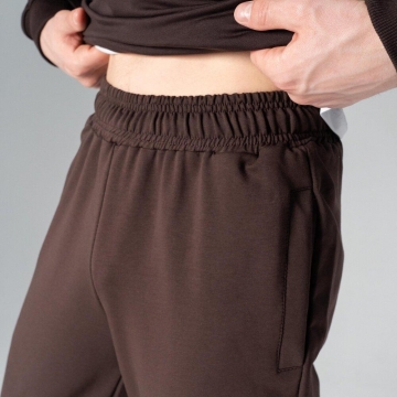 Мужские спортивные штаны джогеры в коричневом цвете Б-709