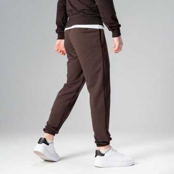Мужские спортивные штаны джогеры в коричневом цвете Б-709