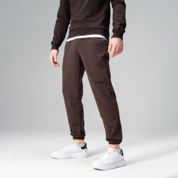 Мужские спортивные штаны джогеры в коричневом цвете Б-709