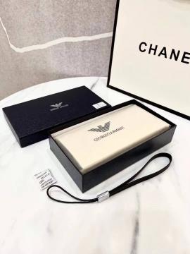 Мужской кожаный клатч Armani на 2 молнии К-139