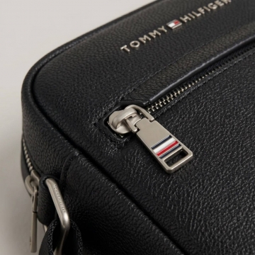 Черная мужская небольшая сумка Tommy через плечо S-116