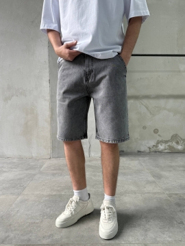 Серые мужские шорты свободного кроя Relaxed fit С-768