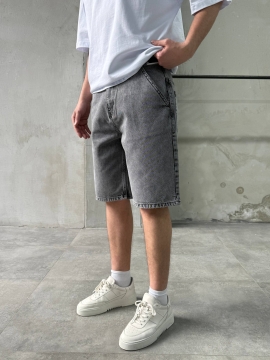 Серые мужские шорты свободного кроя Relaxed fit С-768