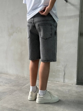 Серые мужские шорты свободного кроя Relaxed fit С-768