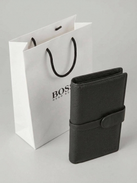 Длинный мужской кошелек Boss на кнопке К-163