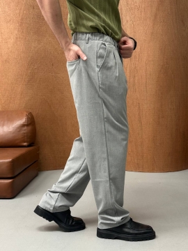 Сірі чоловічі брюки Baggy вільного крою Б-720